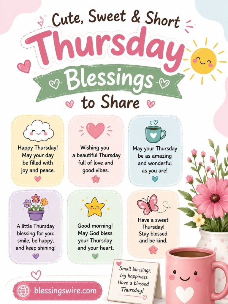 Cute, Sweet, and Short Thursday Blessings to Share