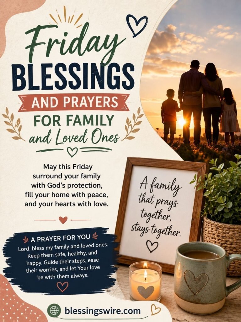 Friday Blessings and Prayers for Family and Loved