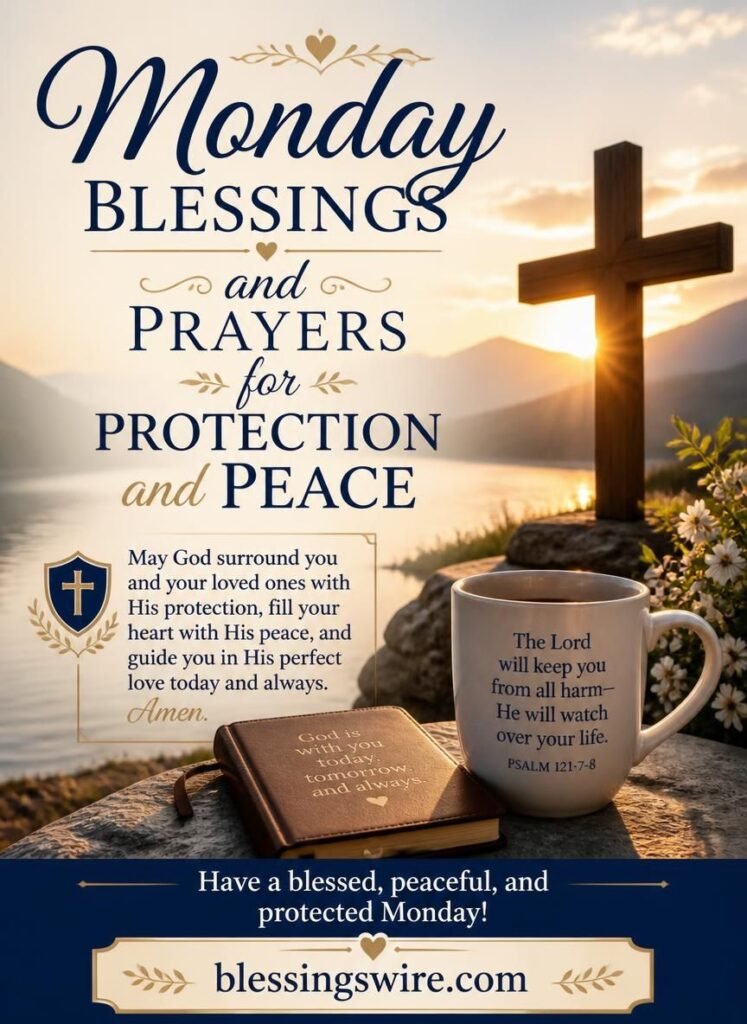 Monday Blessings and Prayers for Protection and Peace