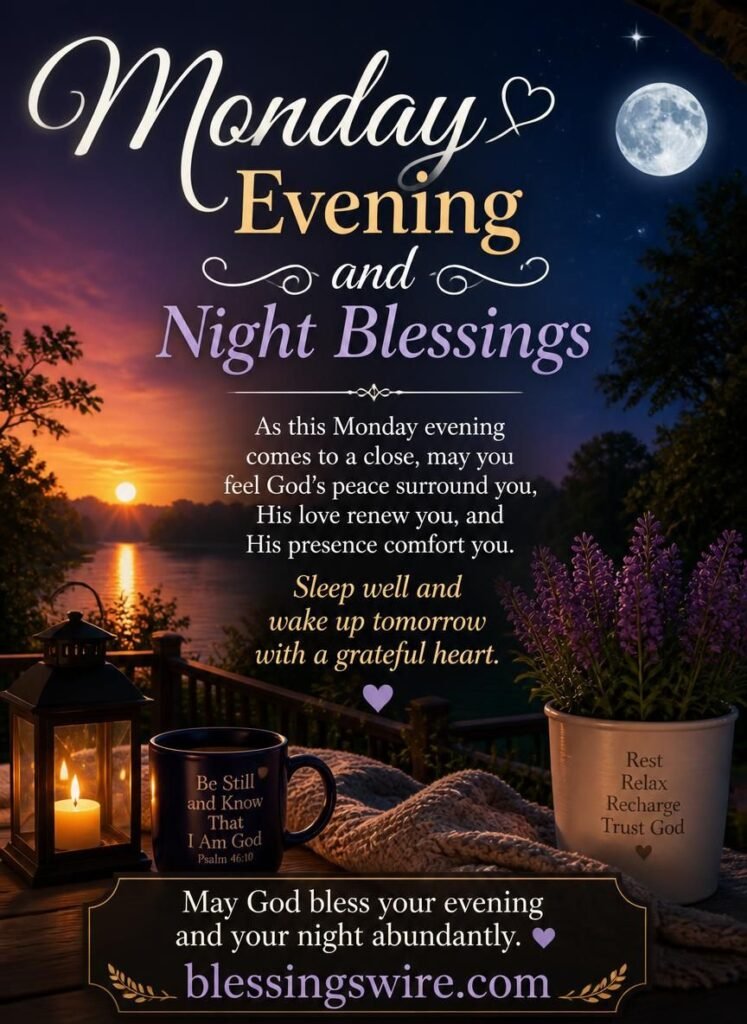 Monday Evening and Night Blessings