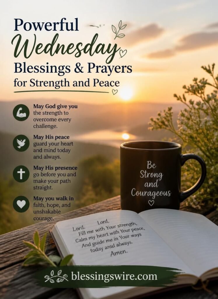 Powerful Wednesday Blessings and Prayers for Strength and Peace