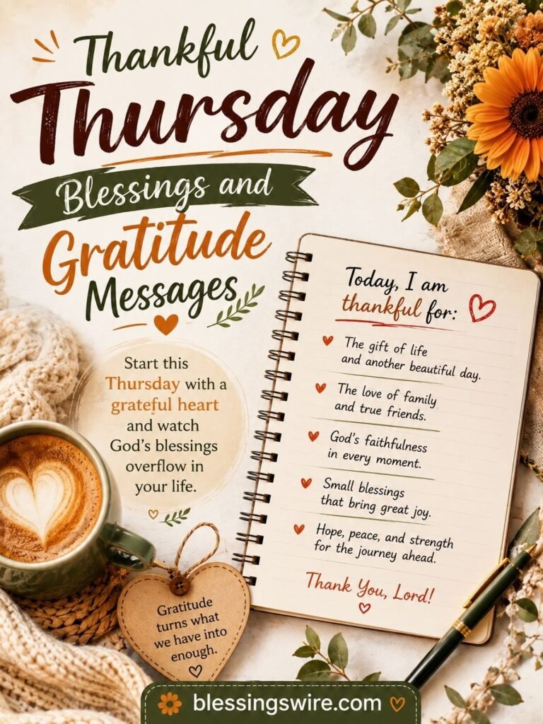 Thankful Thursday Blessings and Gratitude Messages