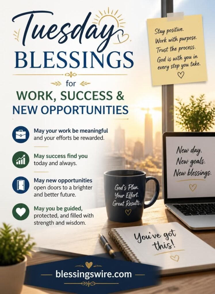 Tuesday Blessings for Work, Success & New Opportunities