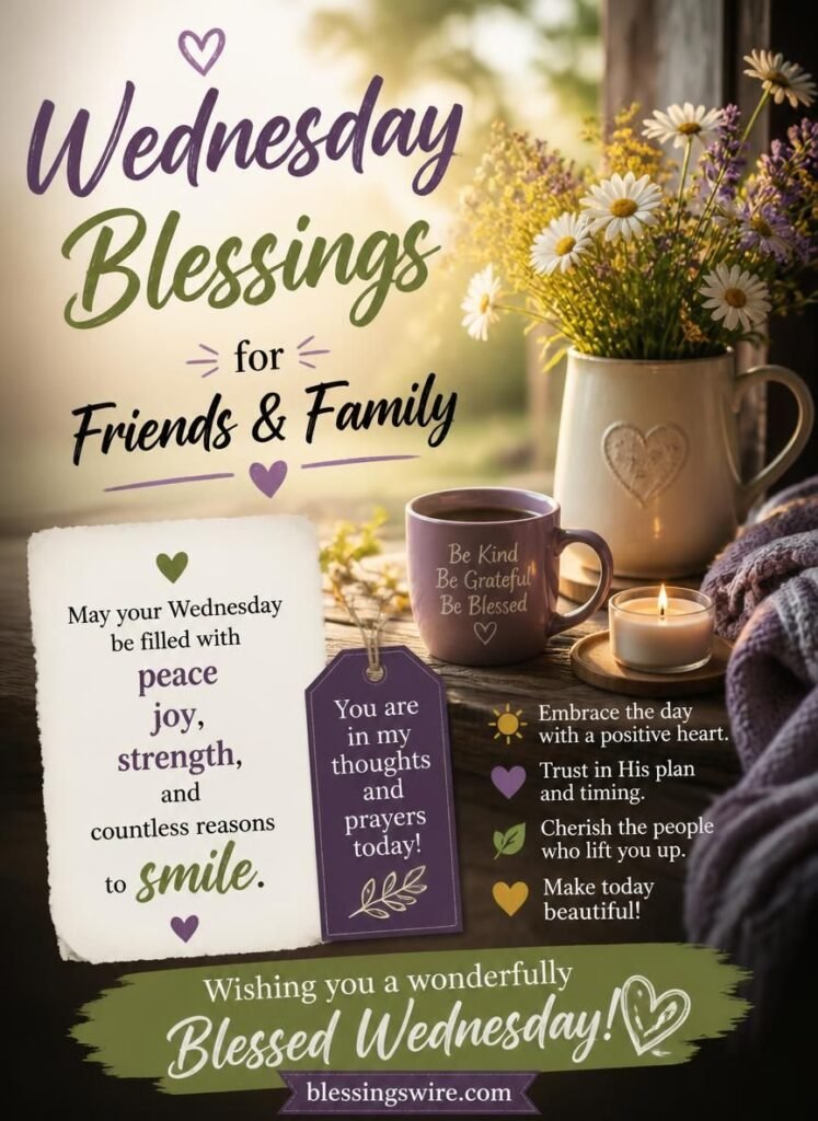 Wednesday Blessings and Wishes for Friends and Family