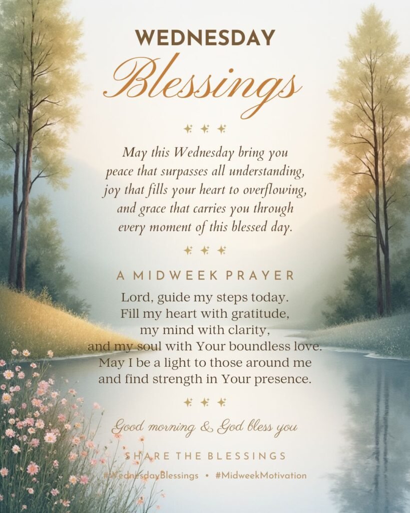 Beautiful Wednesday Blessings Images with Prayers