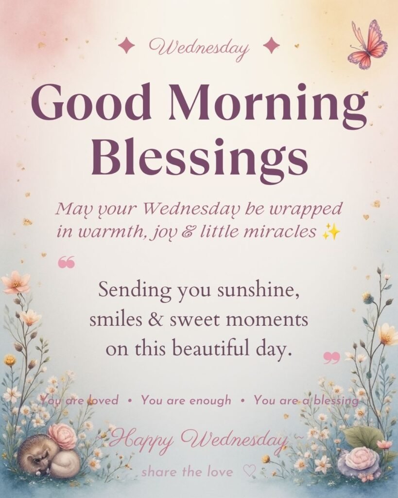 Cute Wednesday Blessings Images for Friends and Family