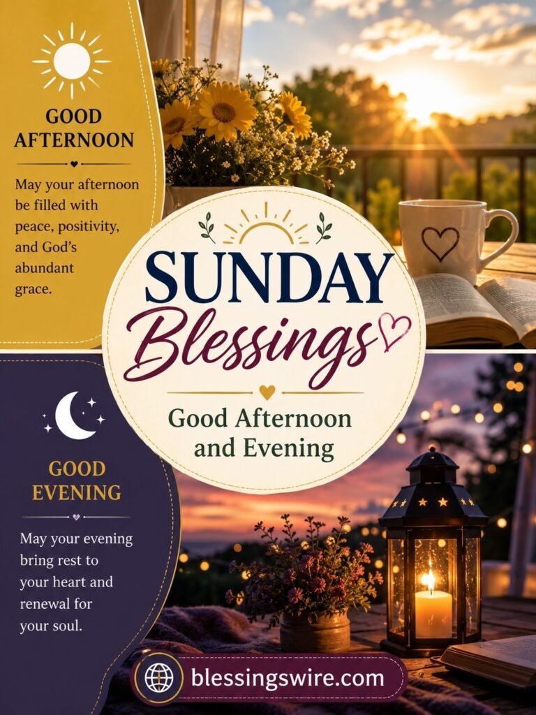 Afternoon and Evening Sunday Blessings