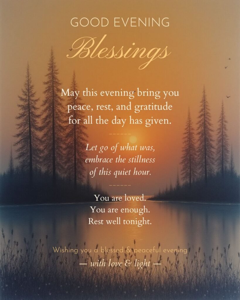 Good Evening Blessings Bible Verse
