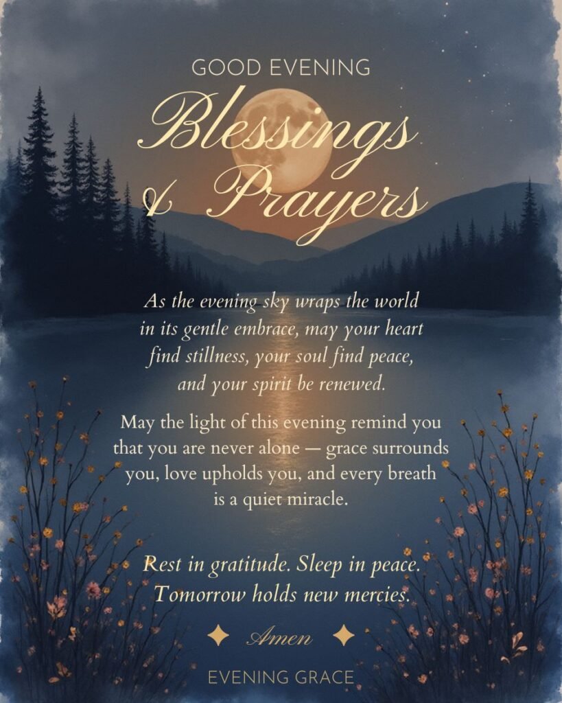 Good Evening Blessings and Prayers