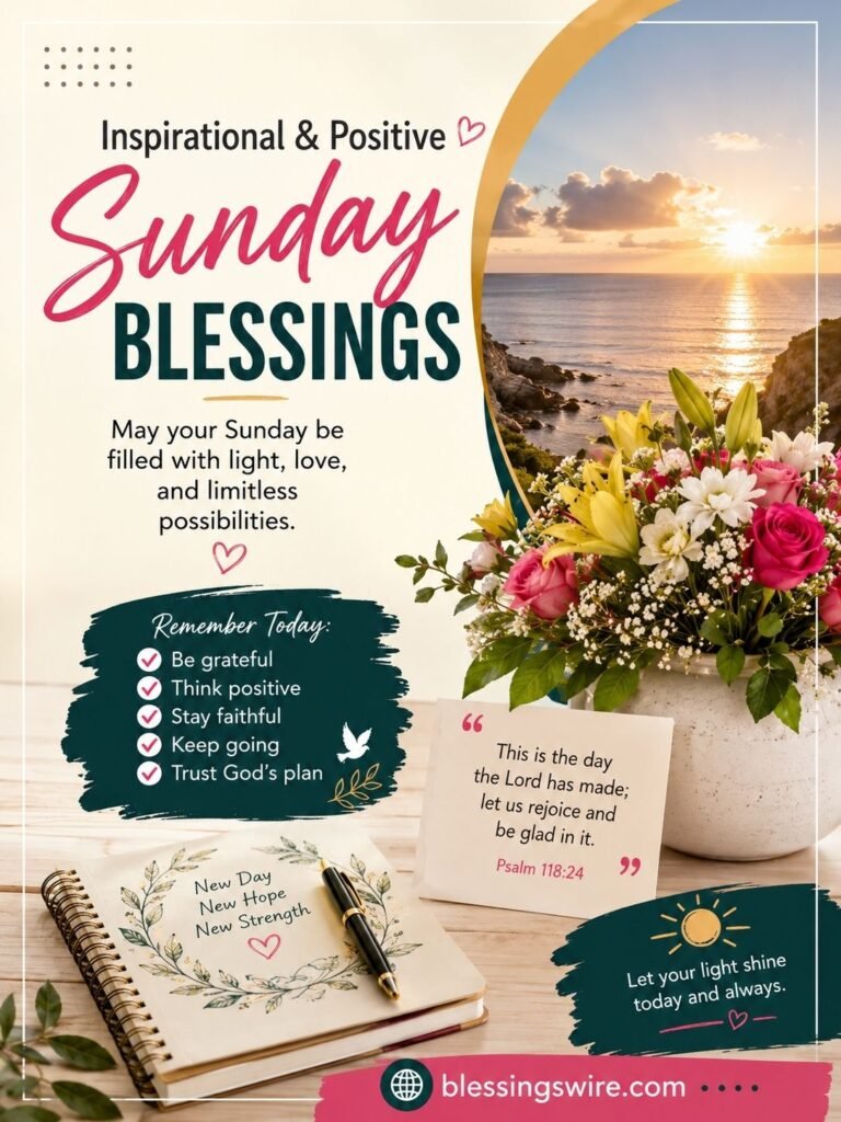 Inspirational and Positive Sunday Blessings