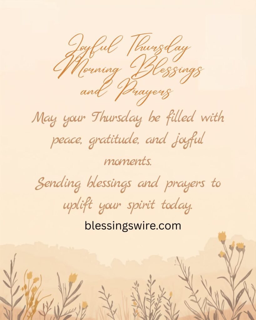 Thursday Morning Blessings & Prayers
