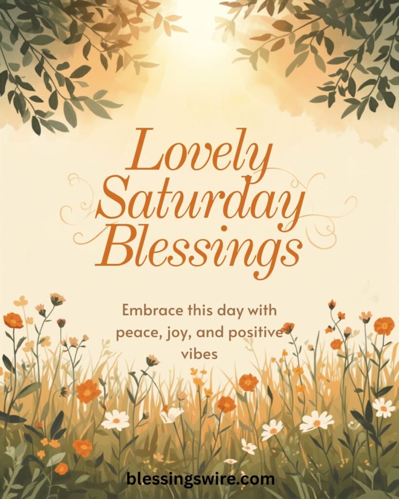 Lovely Saturday Blessings