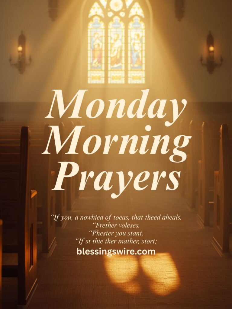 Monday Morning Prayers
