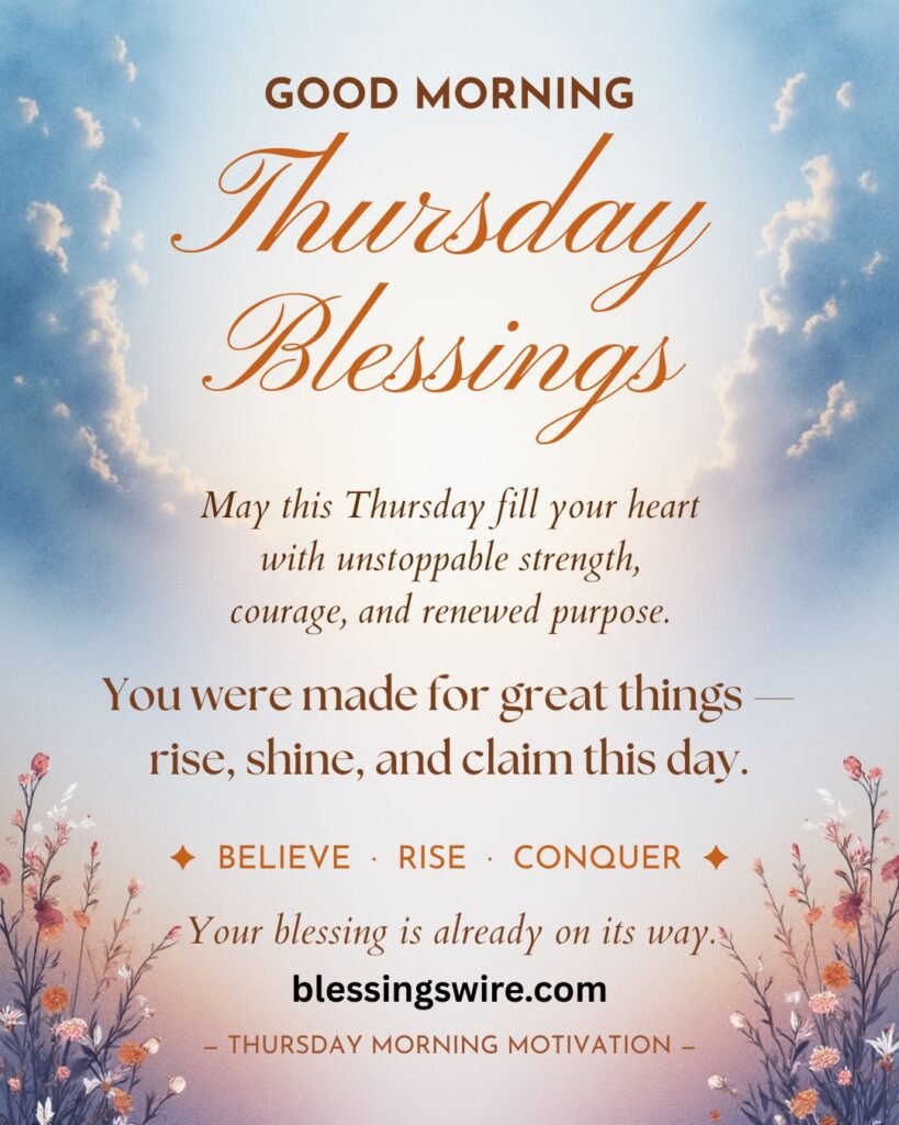 Motivational Thursday Morning Blessings