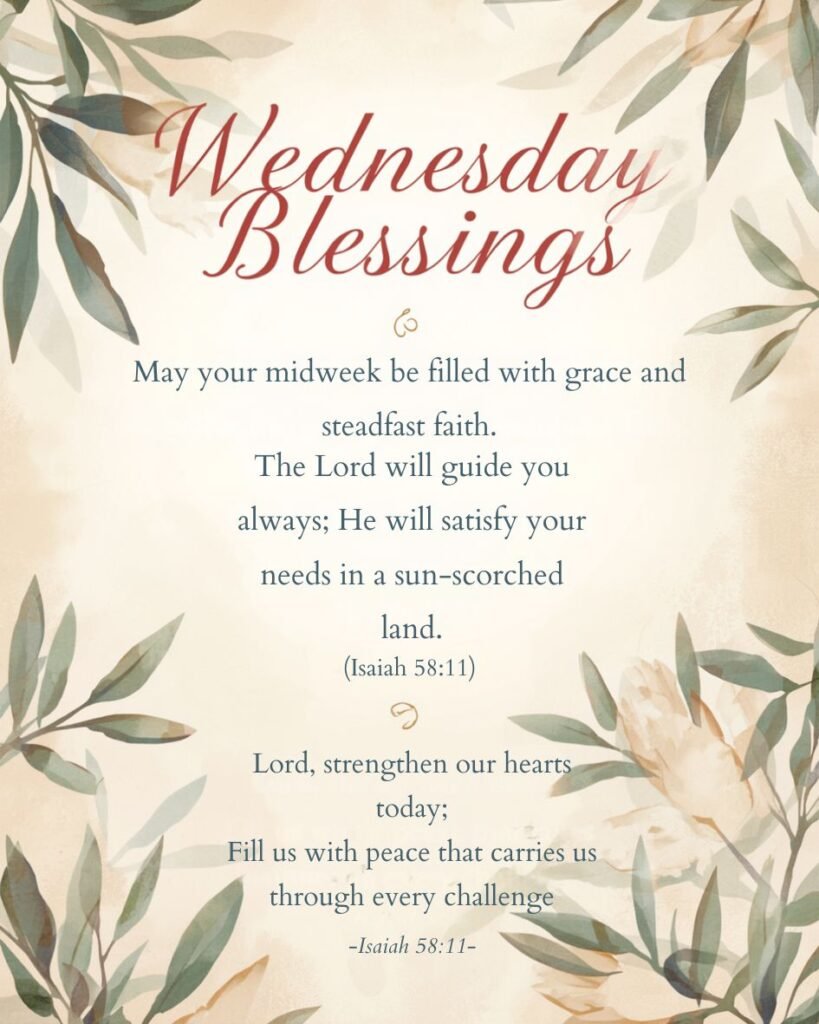 Religious and Faith-Based Wednesday Blessings Images
