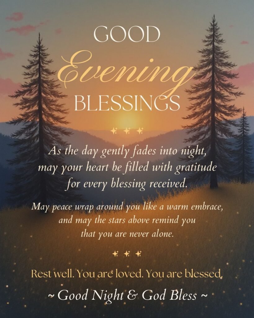 Short Good Evening Blessings