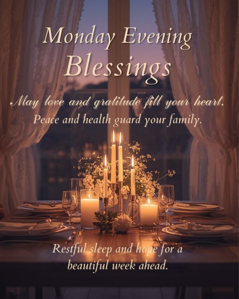 Monday Evening Blessings for Family, Friends