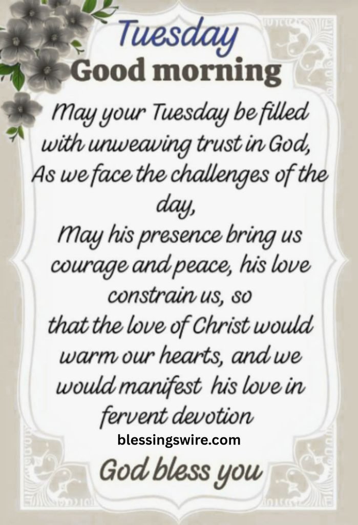 Good Morning Tuesday Blessings
