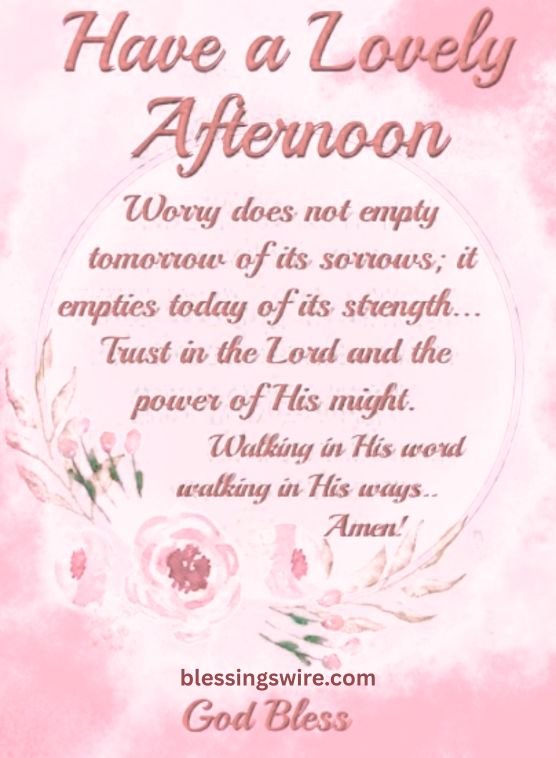 Tuesday Afternoon and Evening Blessings